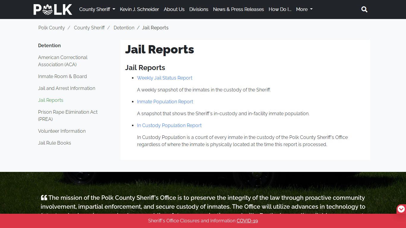 Jail Reports - Polk County Iowa